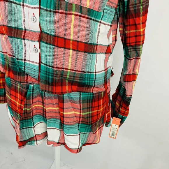 Colsie 2pc Plaid Pajama Set Red Sz Small NWT - Picture 5 of 8